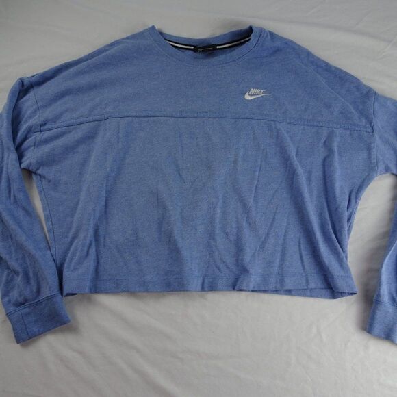 Nike Women Blue Crop Top Size L - Picture 6 of 12